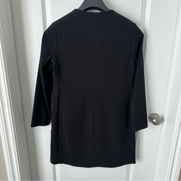 IMAN Platinum Luxe Couture City Collection Black Snap Front Coat - Picture 4 of 4